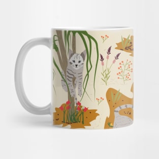 Antics of a Kitten- Cats Toile de Jouy Mug